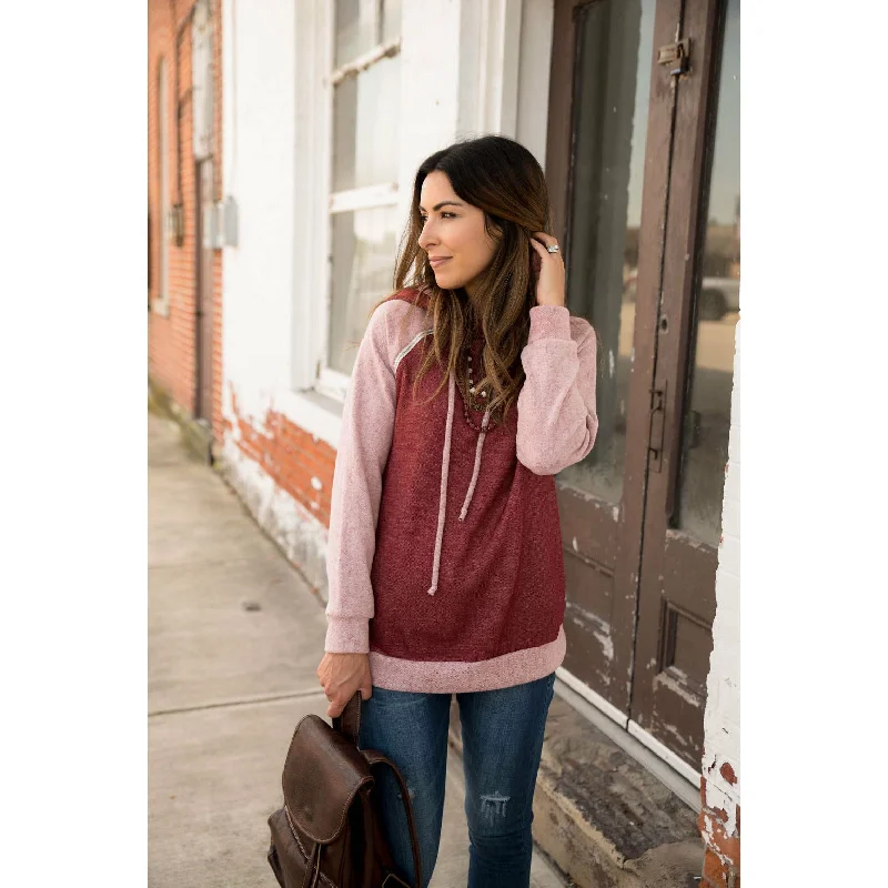 Easy Fashion Colorblock Hoodie Two Toned Hoodie