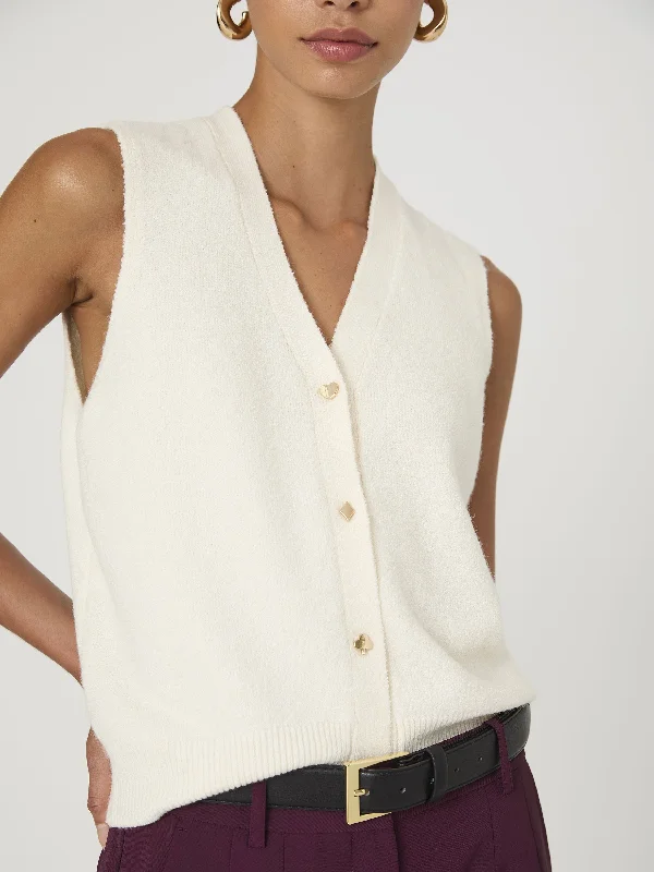Easy Fashion Knitwear Vhari Button Down Vest