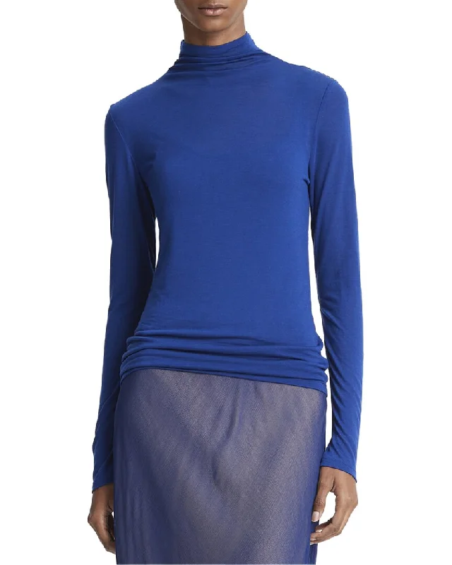 All-Day Wear Knit Tube Dress Vince Sheer Turtleneck Top