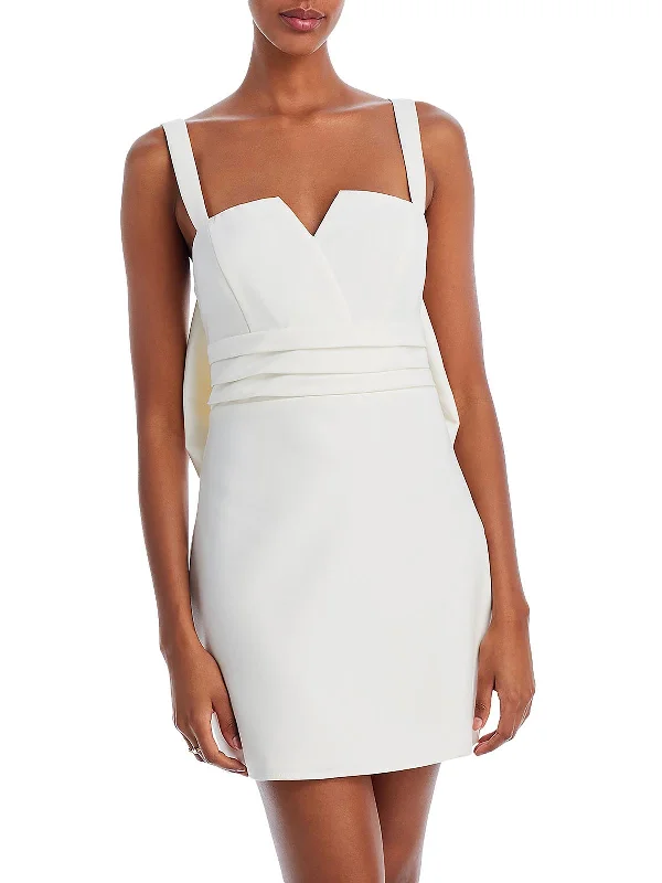 Cozy Footwear Skater dress Womens Boning Pleated Mini Dress