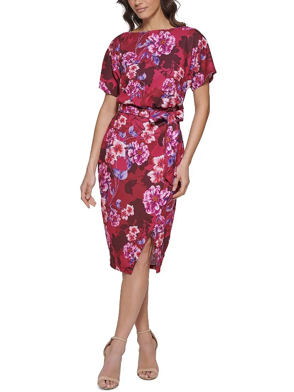 Warm Wear Maxi wrap dress Womens Crepe Midi Sheath Dress