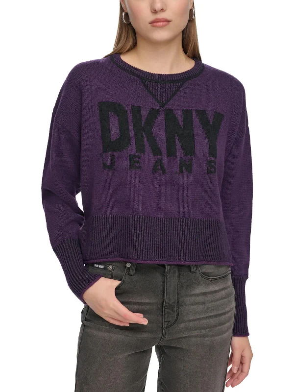 Everyday Outfits Merino Womens Knit Ribbed Trim Pullover Sweater
