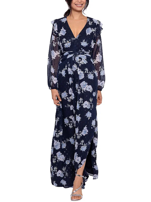 Relaxed Fashion Structured sheath dress Womens Metallic Maxi Evening Dress