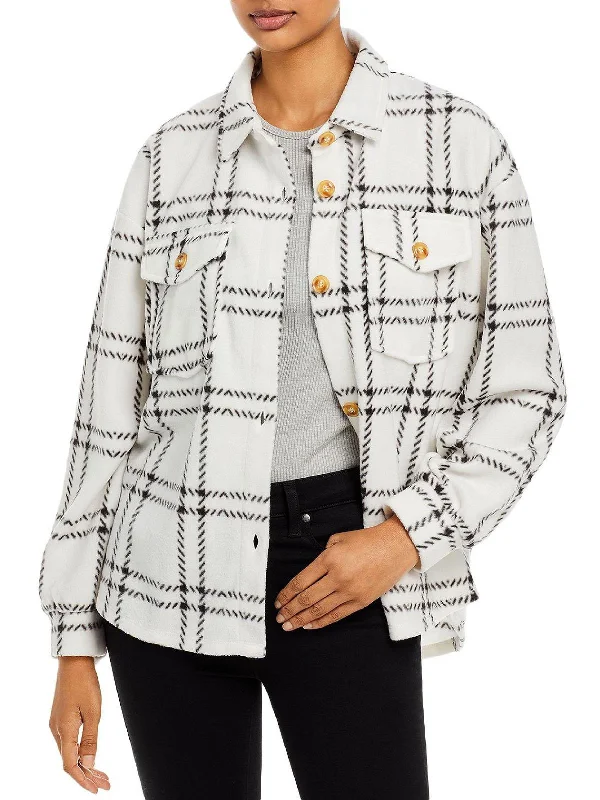 Chic Lounge Knit Blazer Womens Open Front Fleece Cardigan Sweater