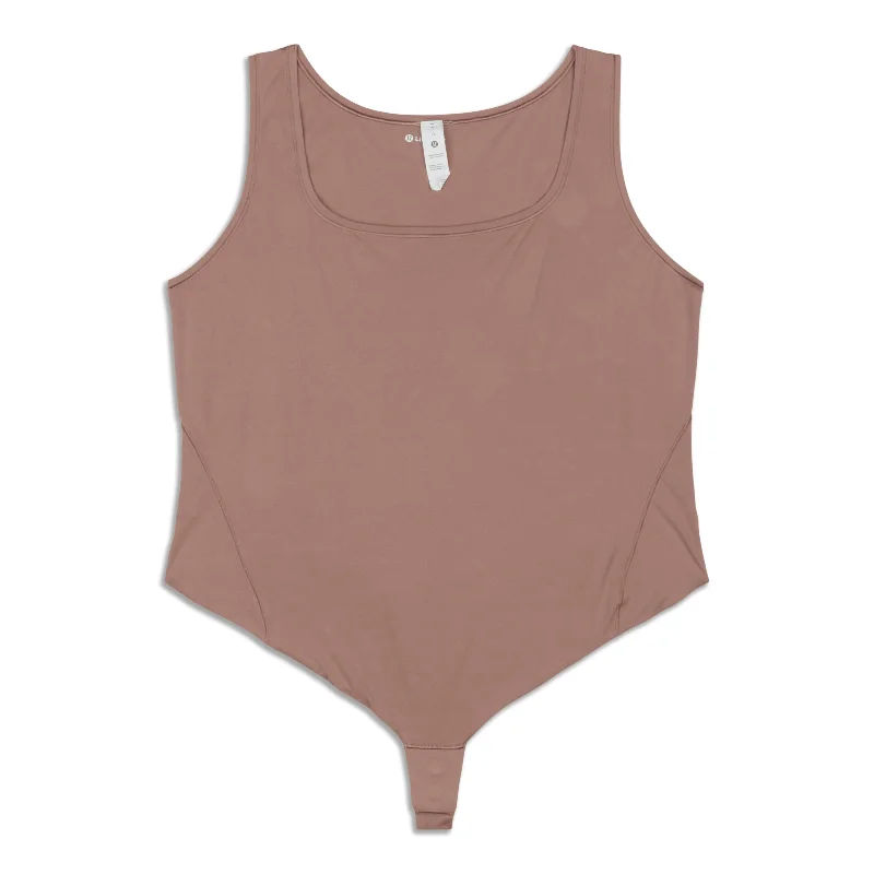 Effortless Dressing Wundermost Ultra-Soft Square-Neck Sleeveless Bodysuit - Resale