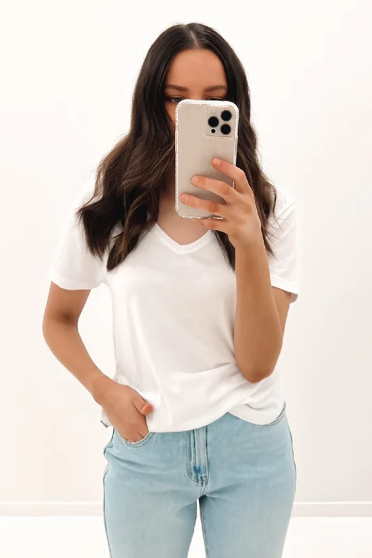 Soft Comfort Women’s halter tank top Zuri Tee White