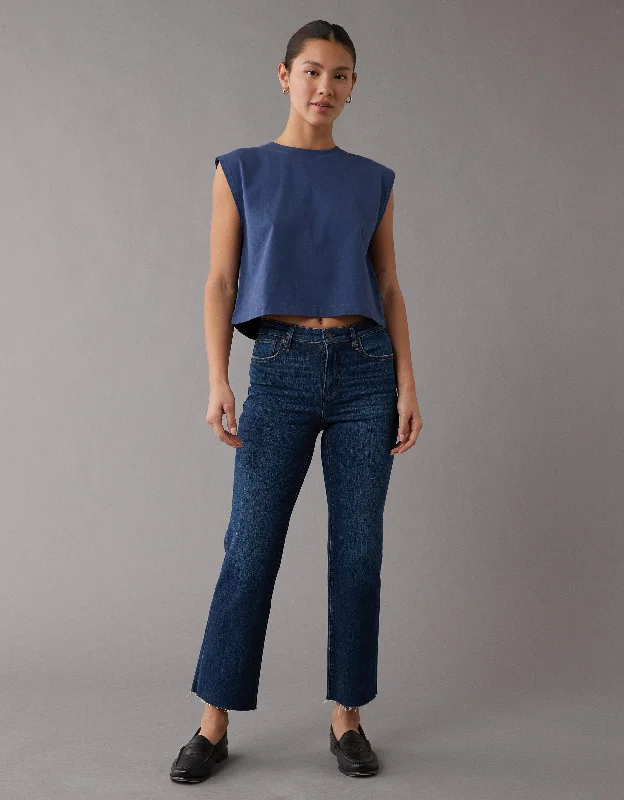 Comfy Pants Denim skinny trousers AE Stretch High-Waisted Kick Bootcut Crop Jean