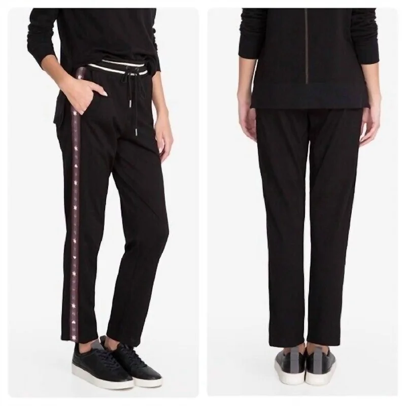 Cozy Fashion Ascot Straight Leg Pant In Black