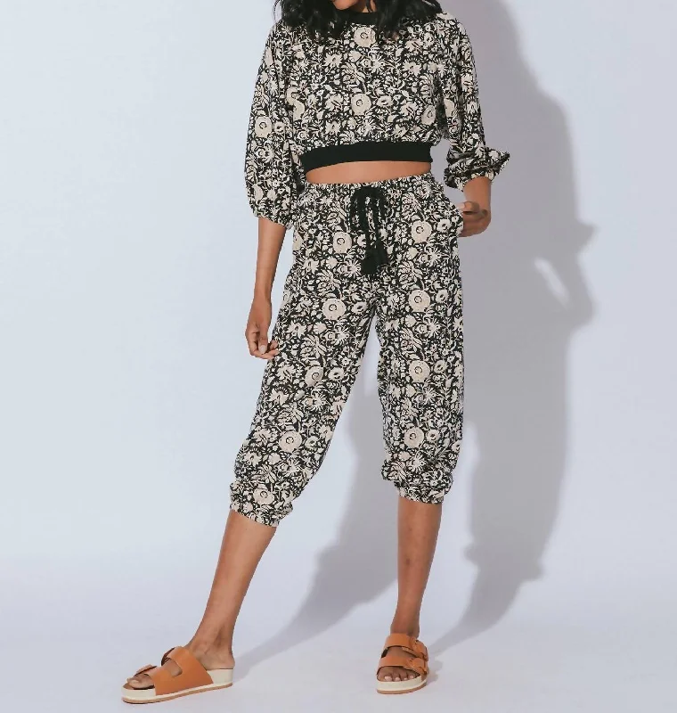 Cozy Sweaters Benny Jogger In Tripura Block Print Tbp