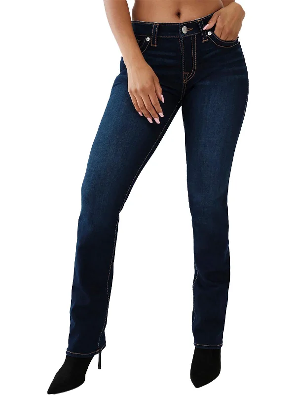 Versatile Comfort Comfortable denim pants Billie Womens Mid-Rise Dark Wash Straight Leg Jeans Versatile Comfort Comfortable denim pants Billie Womens Mid-Rise Dark Wash Straight Leg Jeans