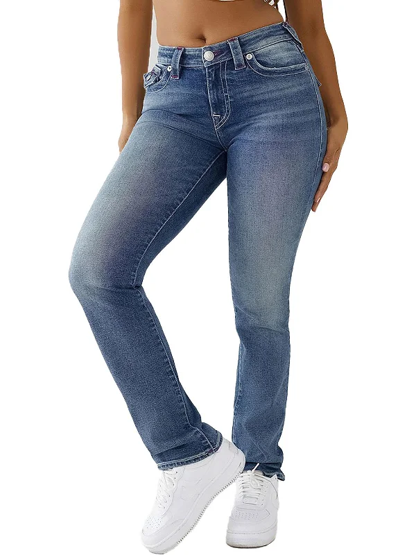 Basic Comfort Low-rise pants for women Billie Womens Mid-Rise Stretch Straight Leg Jeans Basic Comfort Low-rise pants for women Billie Womens Mid-Rise Stretch Straight Leg Jeans