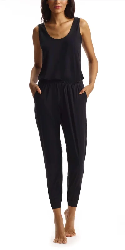 Trendy Casuals Butter Tank Jumpsuit In Black