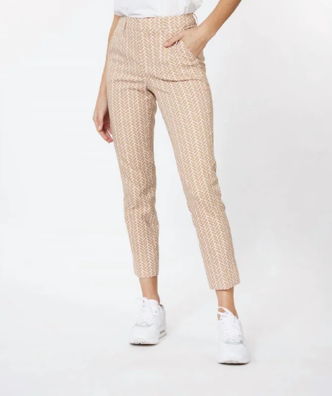 Lounge Wear Chino Trouser Stretch Block In Sand