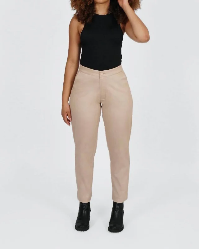 Comfy Pants Crop Pant In Beige