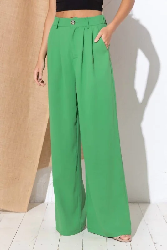 Stylish Jackets Sporty fleece pants Dress Pants In Green
