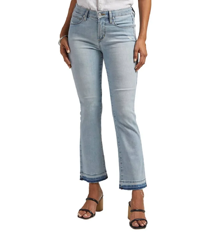All-Day Wear Comfortable office trousers Eloise Mid Rise Bootcut Crop Jean In Bleach Blue All-Day Wear Comfortable office trousers Eloise Mid Rise Bootcut Crop Jean In Bleach Blue