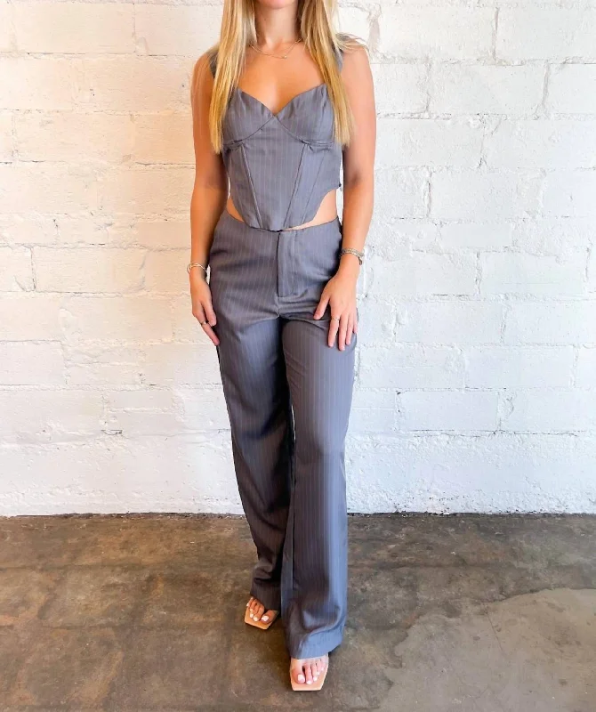 Comfortable Jackets Eloise Trouser In Grey
