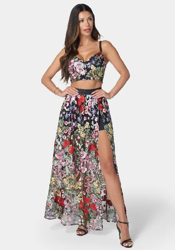 Layered Comfort Embroidered Two Piece Set