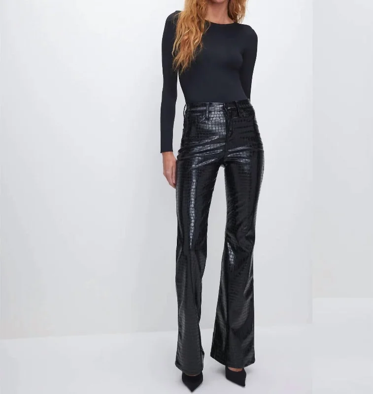 Cozy Apparel Good Legs Flare In Black