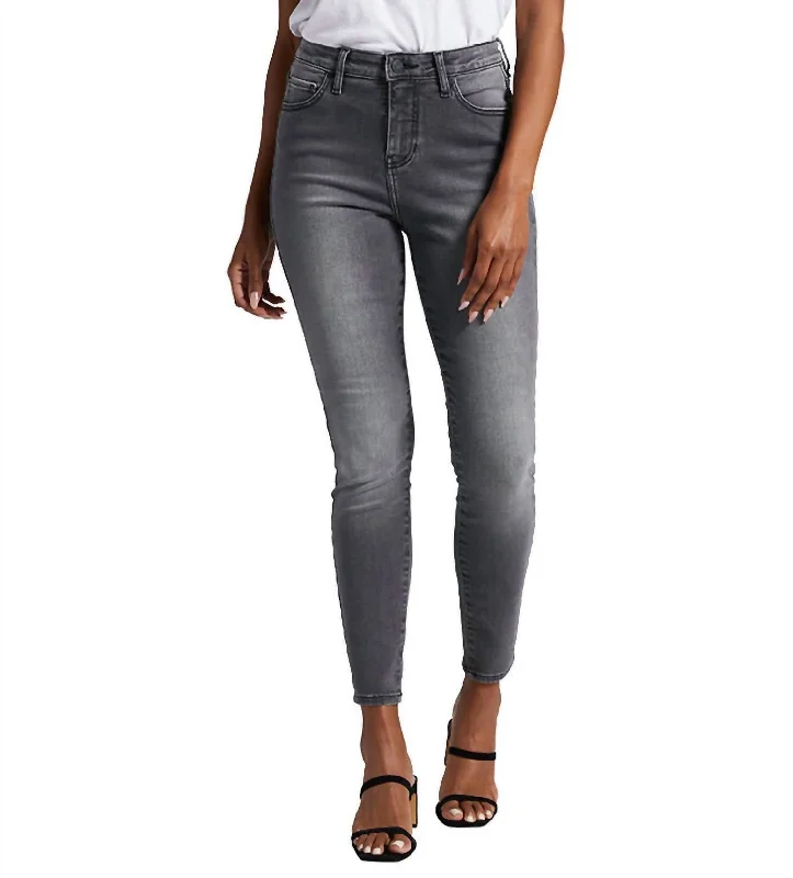 Cozy Fit Wear Casual denim trousers High Rise Viola Skinny Jean In Columbia Grey