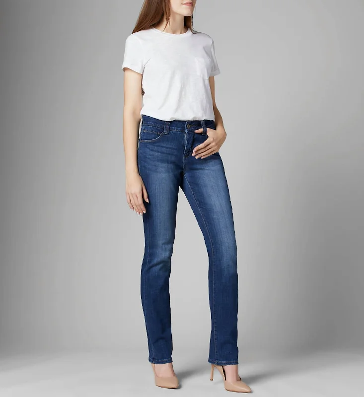 Weekend Comfort Easy-wear trousers Jag Mid Rise Straight Leg In Blue