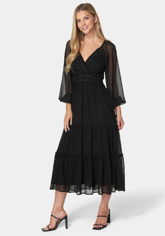 Modern Comfort Jasmine Lace Up Midi Dress
