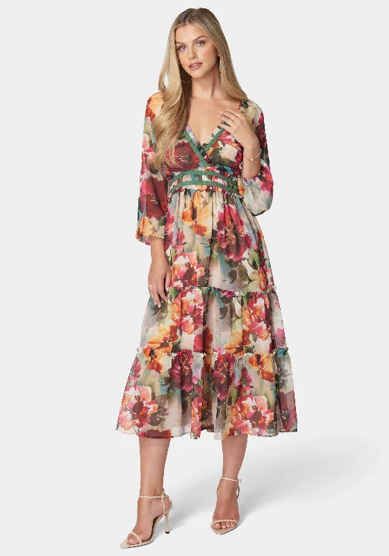 Trendy Comfort Jasmine Lace Up Midi Dress