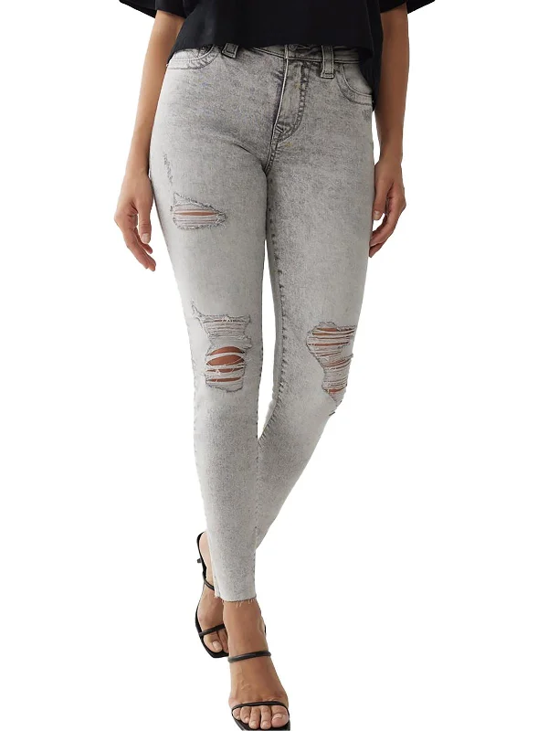 Trendy Wear Simple high-waisted pants Jennie Curvy Womens Mid-Rise Destroyed Skinny Jeans Trendy Wear Simple high-waisted pants Jennie Curvy Womens Mid-Rise Destroyed Skinny Jeans