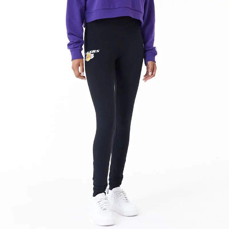 Simple Chic Yoga pant leggings LA Lakers Womens NBA Team Logo Black Leggings