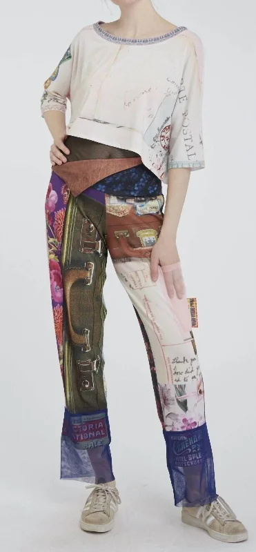 Casual Chic Outfits Let's Go Luggage Illusion Sweatpants In Multi