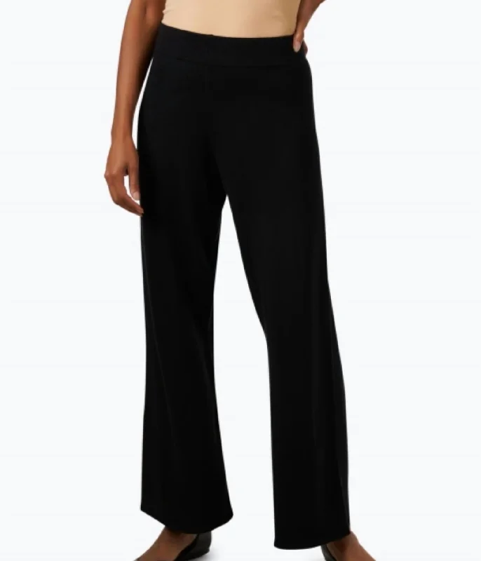 Effortless Outfits Marella Knit Pant In Black