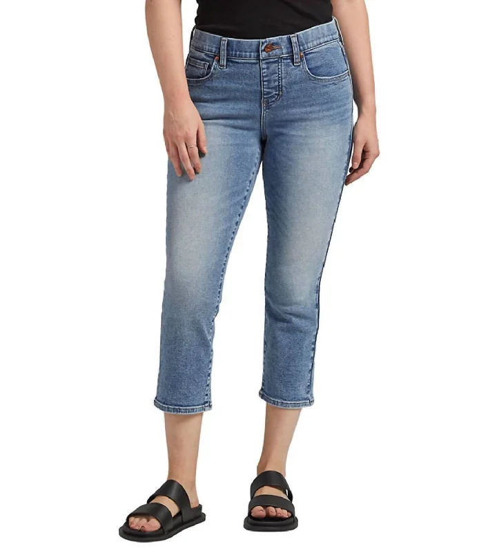 Breathable Style Elegant formal pants Maya Mid Rise Capri Jean In Del Mar