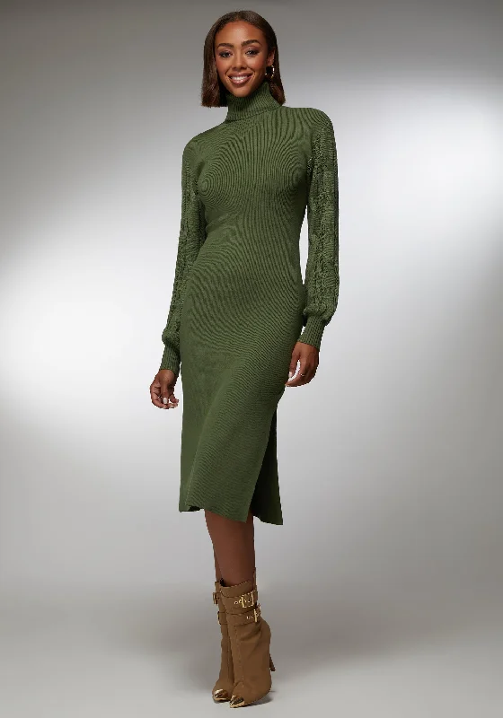Warm Comfort Midi Sweater Dress