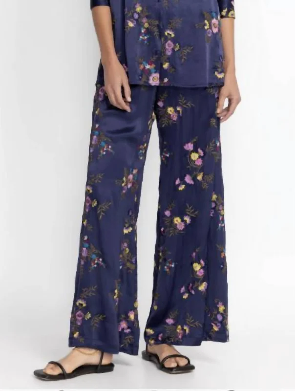 Light Fit Misty Rayon Easy Pants In Navy