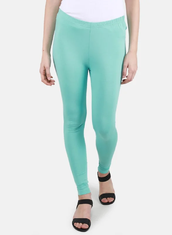 Trendy Casuals Athletic leggings Women Aqua Blue Solid Legging