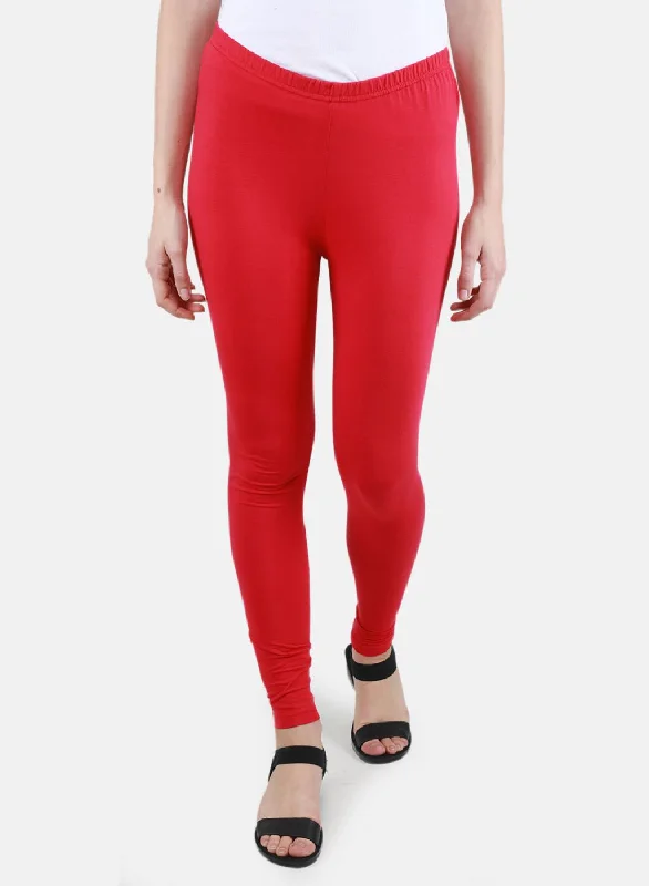 Basic Comfort High-waisted leggings Women Dark Pink Solid Legging