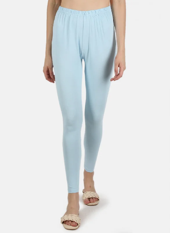 Comfortable Fashion Cotton leggings Women Sky Blue Plain Legging