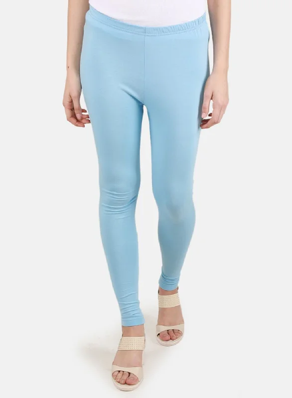 Versatile Comfort Sports leggings Women Sky Blue Solid Legging
