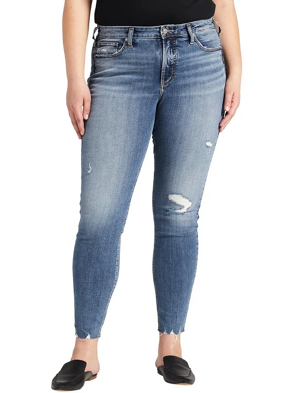 Effortless Looks Sequin pants for women Most Wanted Womens Mid-Rise Universal Fit Skinny Jeans