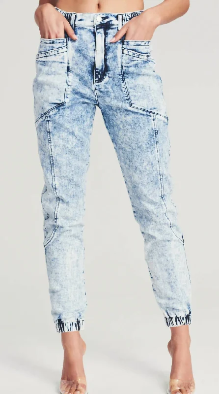 Warm Layers Myla Pant In Light Blue Acid