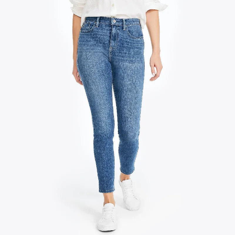 Sporty Elegance Stretchy denim trousers Nautica Womens True Flex High-Rise Curvy Fit Skinny Denim Sporty Elegance Stretchy denim trousers Nautica Womens True Flex High-Rise Curvy Fit Skinny Denim