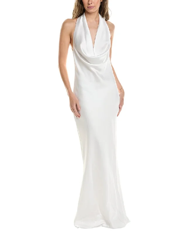 Light Fit Norma Kamali Halter Drape Bias Gown