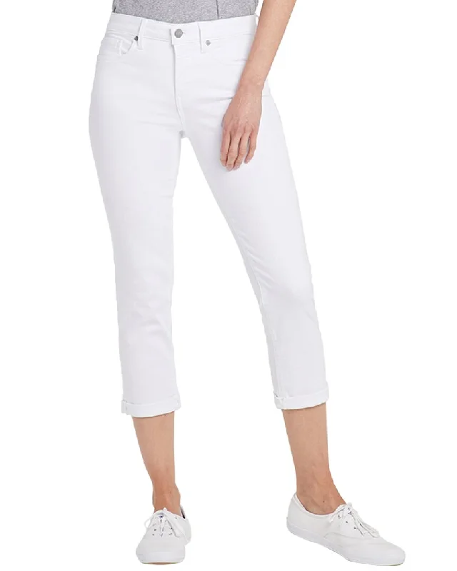 Luxe Comfort Sporty leggings pants NYDJ Chloe Optic White Capri Jean