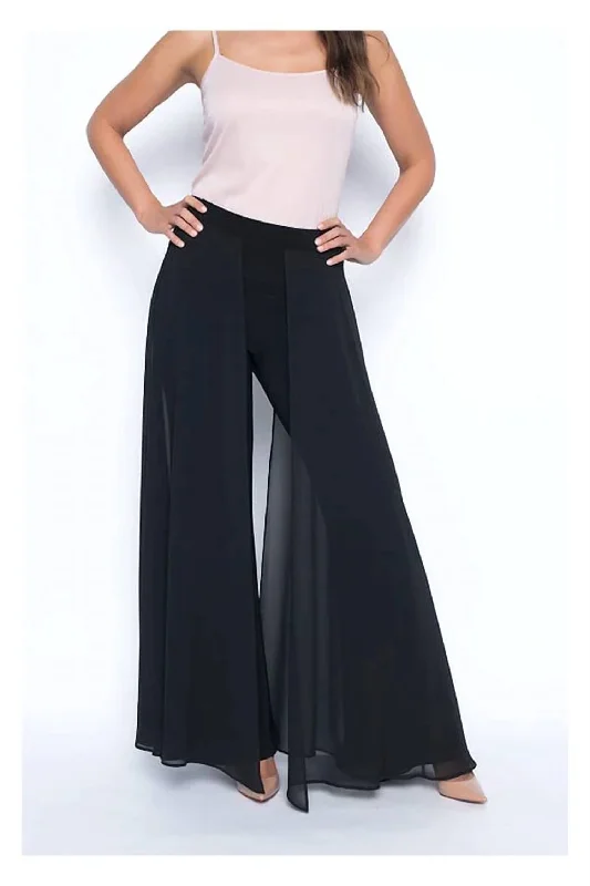 Effortless Wear Panel Pant In Black