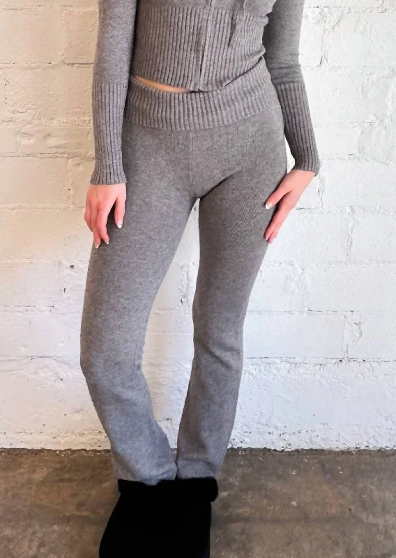 Elegant Wear Pass The Popcorn Sweater Pants In Grey