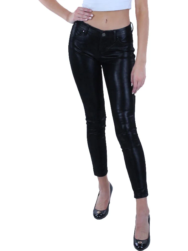 Classic Comfort Persuede Womens Faux Suede Low Rise Skinny Pants