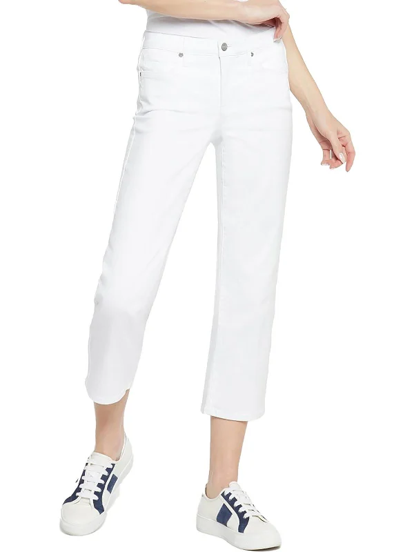 Casual Comfort Knit women’s pants Piper Womens Mid-Rise Relaxed Cropped Jeans