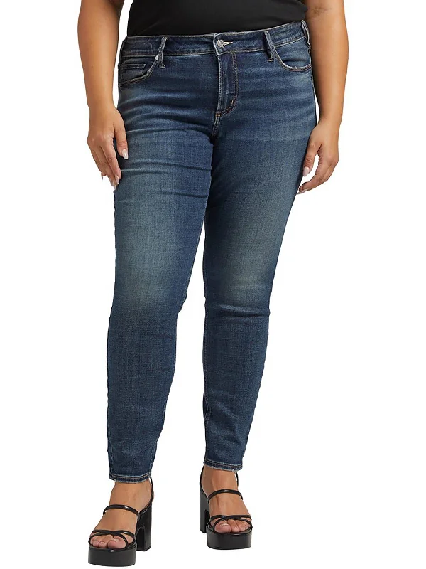 Easy Chic Wide-leg trousers Plus Elyse Womens Mid-Rise Comfort Fit Skinny Jeans
