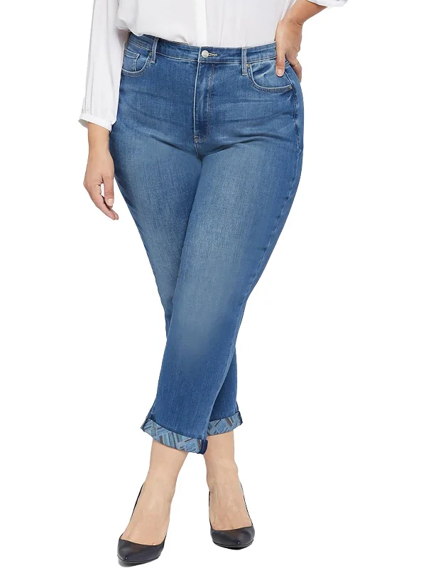 Smart Comfort Mid-rise women’s pants Plus Girlfriend Womens Printed Cuff Medium Wash Skinny Jeans Smart Comfort Mid-rise women’s pants Plus Girlfriend Womens Printed Cuff Medium Wash Skinny Jeans