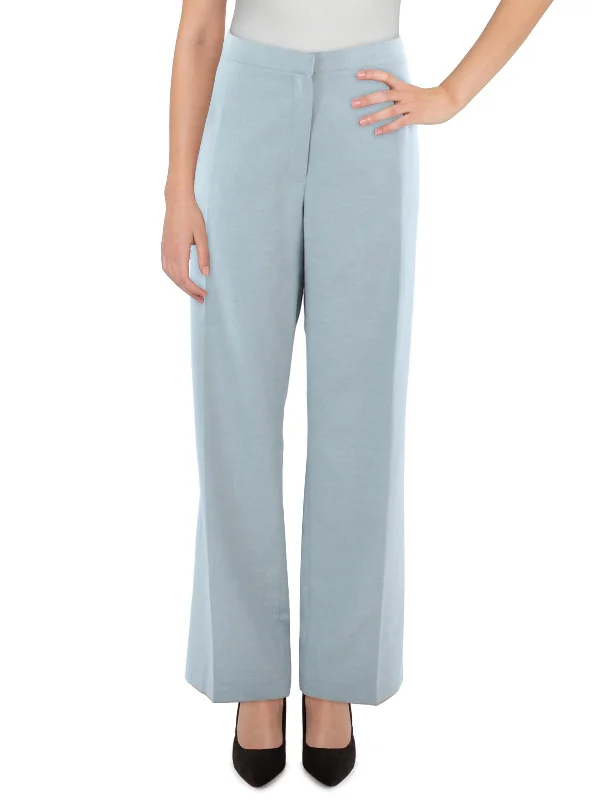 Easy Fashion Plus Womens Knit Melange Dress Pants